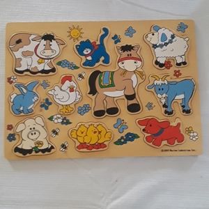 Wooden Toy Farm Animal Puzzle